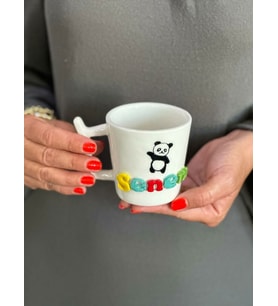 Panda Figürlü  İsimli Kupa Mug (Karışık)