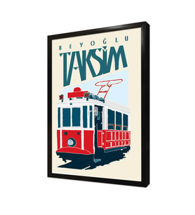 Tramvay Çerçeveli Mdf Tablo
