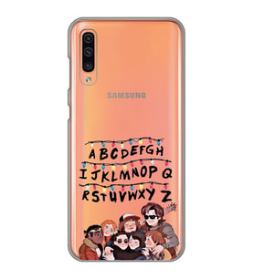 Samsung Galaxy A30S/A50/A50S Uyumlu Stranger Things Desenli Şeffaf Telefon Kılıfı