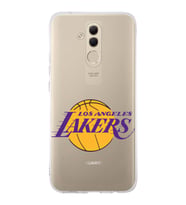 Huawei Mate 20 Lite Uyumlu Kapak LA Lakers Tasarımlı Şeffaf Silikon Kılıf