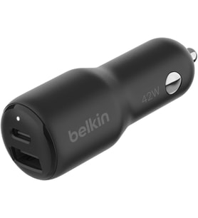 Belkin Boostcharge Çift Araç Şarj Cihazı 42W W/Hızlı Şarj Usb-C 30W Pps Ve 12W Usb-A Bağlantı Noktal (Çok Renkli)