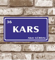 Kişiye Özel Metal Plaka Kars 36 Retro Poster (29X15)