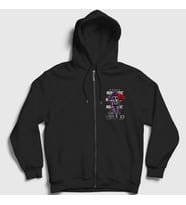 Presmono Unisex Siyah Romantic Sculpture Art Sanat Fermuarlı Kapüşonlu Sweatshirt 450140tt