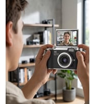 4K Dijital Kamera 48 MP 8X Zoom ve 180 Derece Flip Ekran Vlog Çekim Özellikli