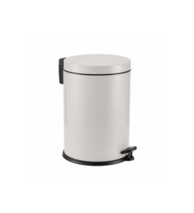 Bej Paslanmaz Çelik Pedallı 12 Litre Çöp Kovası 12 Lt Ev Ofis Banyo Mutfak