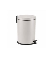 Bej Paslanmaz Çelik Pedallı 12 Litre Çöp Kovası 12 Lt Ev Ofis Banyo Mutfak