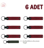 Yeni Katılan Personellere Hoş Geldin Hediyesi, 6'lı Set, İsimli Hatıra Anahtarlık, Kırmızı & Yeşil