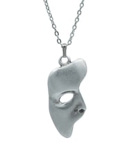The Phantom Of The Opera Maske Erkek Kadın Kolye Antik Gümüş Kaplama - 60 cm Düz Zincir