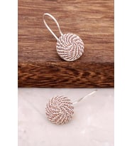 Tel Burma Telkari Gümüş Küpe 2541 (Rose - Gümüş)