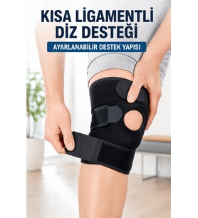 Ayarlanabilir Kısa Ligamentli Dizlik Açık Diz Kapağı Spor ve Günlük Kullanım