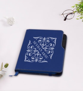 BK Gift Kişiye Özel İsimli Lacivert Termo Deri Defter-10