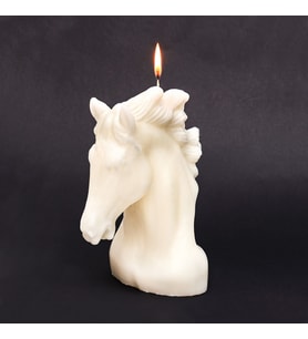 Büyük Ekru At Mum (24 cm)