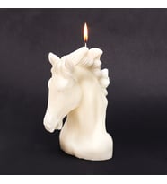 Büyük Ekru At Mum (24 cm)
