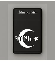 Kurt Göktürk Desenli Metal Tabaka – Kişiye Özel İsimli Hediyelik M62