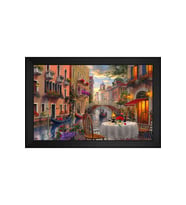 Manzara Temalı Kanvas Tablo 50 x 70 cm Siyah Çerçeve