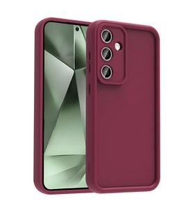 Samsung Galaxy S24 FE Uyumlu Kılıf Kamera Korumalı Zore Ananas Kapak (Mürdüm)
