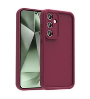 Samsung Galaxy S24 FE Uyumlu Kılıf Kamera Korumalı Zore Ananas Kapak (Mürdüm)