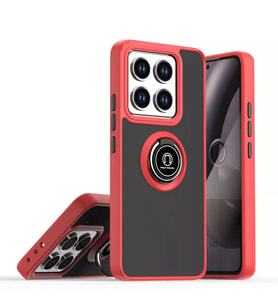 Xiaomi Mi 14t Montreal Yüzüklü Silikon Kapak - Kırmızı