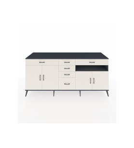Kronos Konsol 3 Raflı 6 Çekmeceli 4 Kapaklı 220x59x99 Antrasit-Aytaşı/Aytaşı