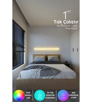 Şerit LED Led Işık Bar Çubuk Animasyon Renk Uzaktan Kumanda Barkırmızı