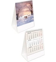 Mevsimler Piramit Masa Takvimi Dikey Masaüstü Takvim 12x19,5 cm