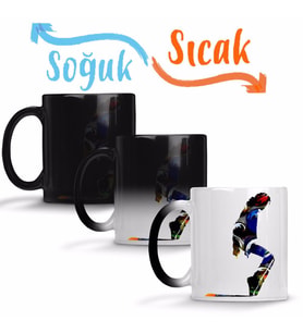 Michael Jackson Pop Color Sihirli Kupa Bardak Porselen