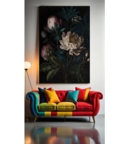 SOYUT SANATSAL ÇİCEK XIX Ev Duvar Salon Güzellik Salonu Ofis Dükkan Dekarasyon Kanvas Tablo