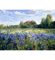 Lavanta Bahçesi Sayılarla Boyama Seti 40x 50 cm (Tuvale Gerili)