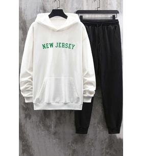 Unisex New Jersey Eşofman Takımı (A.Beyaz)