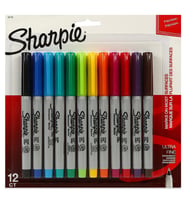 Sharpie Set Permanent Ultra Fine Uç 12 Li Fine Uçlu Keçeli Markör Kalem