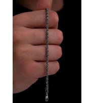 Erkek Gümüş Bileklik - 3mm Arnavut Zinciri Gümüş Bileklik 4364645234323