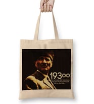 Atatürk 03 Bez Çanta Uzun Saplı