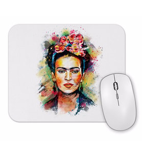 Frida Kahlo Renkli Çiçekli Mouse Pad