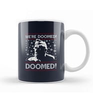 Dads Army We're Doomed Christmas Knit Pattern Kupa Bardak Porselen
