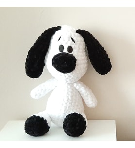 Amigurumi Örgü Oyuncak Köpek Beyaz