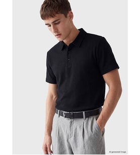 LCW Vision Kahverengi Polo Yaka Erkek Tişört