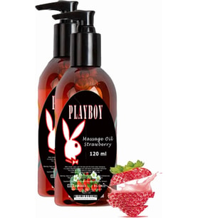 Süper Çilek Aromalı Vücut Masaj Yağı 120Ml Strawberry Flavored Massage Oil 2 Adet