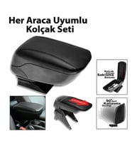 Sürgülü Ara Kolçak Kol Dayama Sport Tip Lüks Siyah