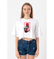 The Mad Titan Thanos Beyaz Kadın Crop Tshirt