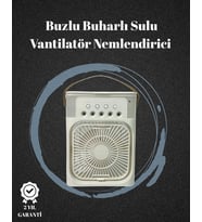 USB Bağlantılı 3'ü 1 Arada Nemlendirici Mini Klima Fan 7 Renk Işıklı