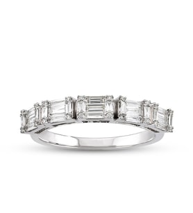 0.39 Ct Baget Pırlanta Yüzük B1 (Çok Renkli)