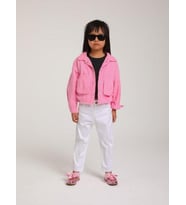 Kız Bebek Pamuklu İnce Dokulu Ceket (Pembe)