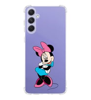 Samsung Galaxy A54 Uyumlu Köşe Korumalı Antişok Kapak Minnie Mouse Tasarımlı Şeffaf Silikon Kılıf