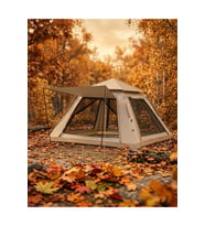Otomatik Kamp Çadırı 240x240x160 cm 6 Kişilik Geniş Hacimli Güneşlikli