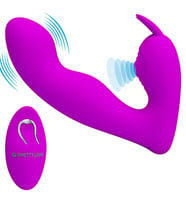 OdinsShop USB Şarjlı Uzaktan Kumandalı 12 Titreşim 4 Darbe Fonksiyonlu Teknolojik G-Spot Vajinal Mor Vibratör