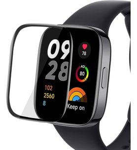 Xiaomi Redmi Watch 3 Active Tam Kaplayan Temperli Cam Full Ekran Koruyucu Siyah [Redmi Watch 3 Active ile Uyumlu Ekran Koruyucu - Siyah]