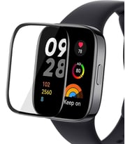 Xiaomi Redmi Watch 3 Active Tam Kaplayan Temperli Cam Full Ekran Koruyucu Siyah [Redmi Watch 3 Active ile Uyumlu Ekran Koruyucu - Siyah]