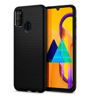 Spigen Galaxy M30s ile Uyumlu Kılıf Liquid Air Matte Black