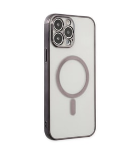 Apple İphone 14 Pro Kılıf Magneticsafe Lazer Silikon - Siyah