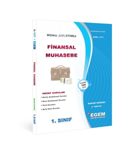 Egem Eğitim Yayınları AÖF 1. Sınıf Finansal Muhasebe Bahar Dönemi 2. Yarıyıl Konu Anlatımlı Soru Bankası (Çok Renkli)